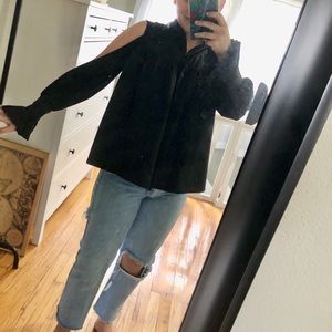 ASOS Open shoulder button down top